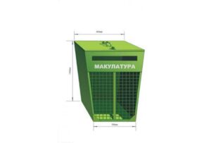 Контейнер металлический 0,75м3 для раздельного сбора мусора — для макулатуры