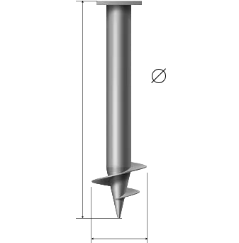 Винтовая свая 4 метра